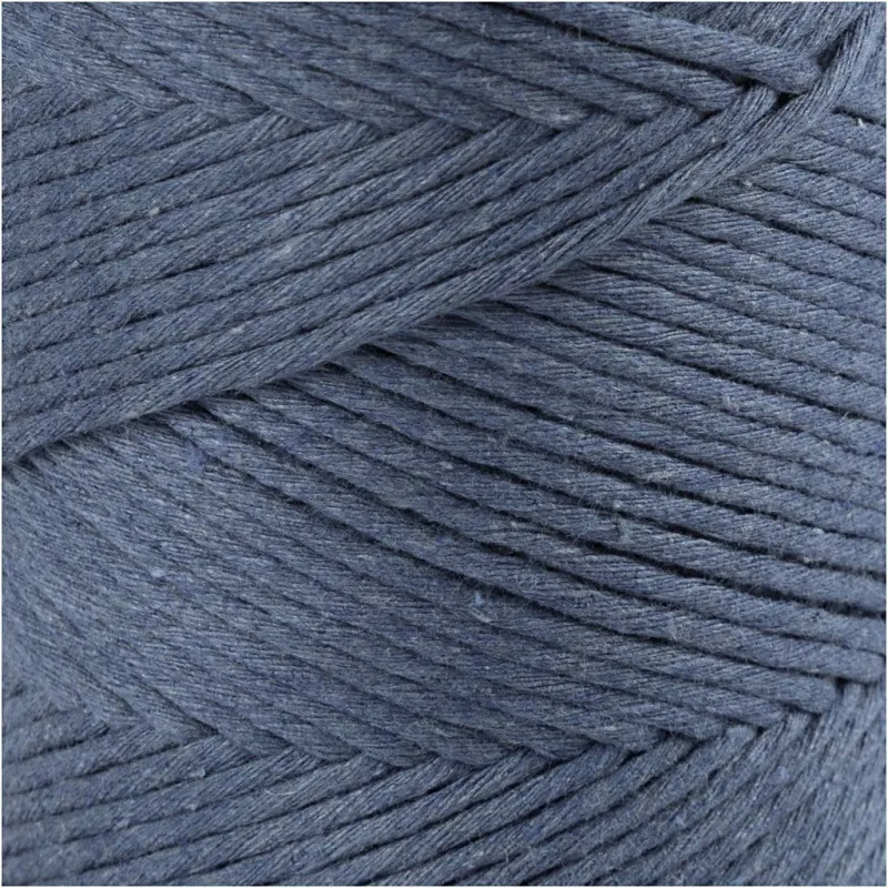 Makramée-Garn, L 198 m, D 2 mm, Blau, 330 g/ 1 Rolle