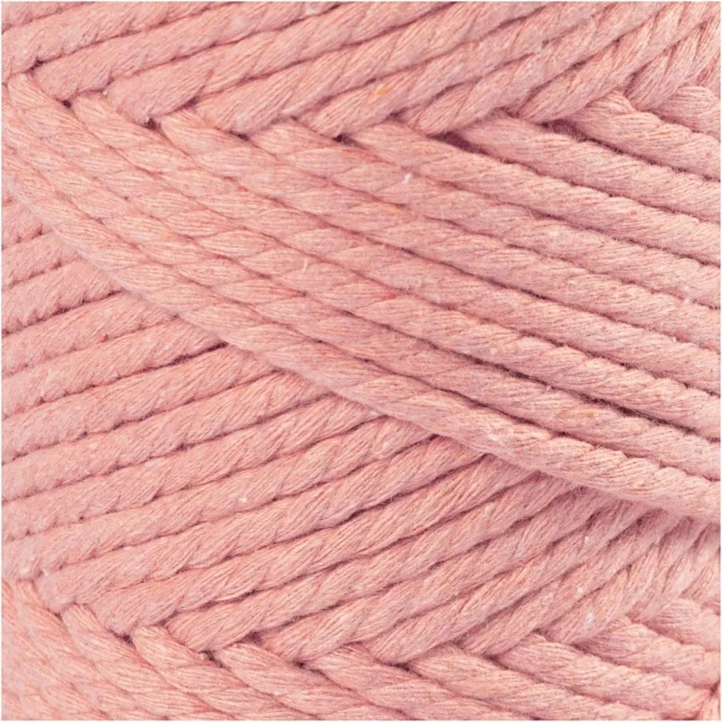 Makramée-Kordel, L 55 m, D 4 mm, Rosa, 330 g/ 1 Rolle