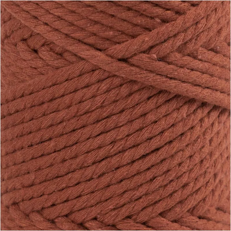Makramée-Kordel, L 55 m, D 4 mm, Orange gebrannt, 330 g/ 1 Rolle