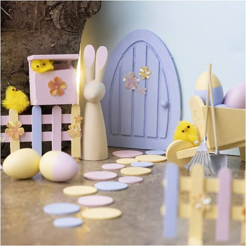 Kreativ Set Häschentür , Pastellfarben, 1 Pck