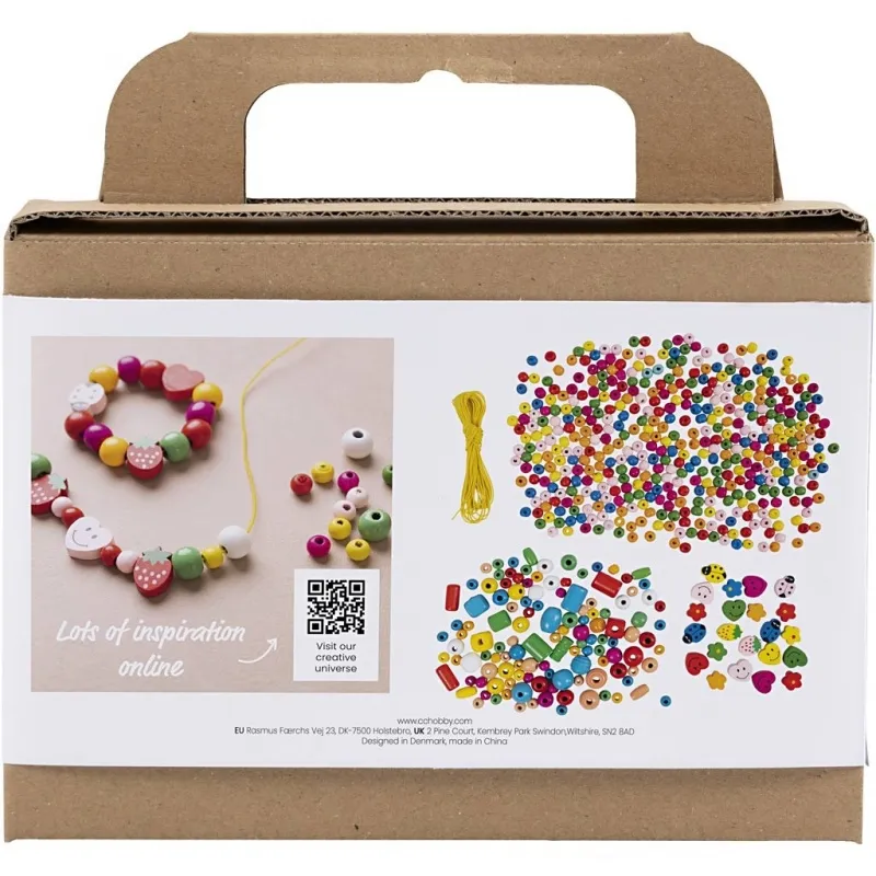 Mini Kreativ Mix Schmuck, ca. 564 Stk, Fröhliche Farben, 1 Pck