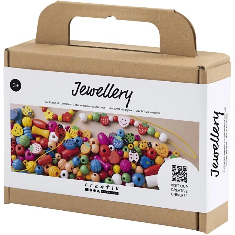 Mini Kreativ Mix Schmuck, ca. 564 Stk, Fröhliche Farben, 1 Pck