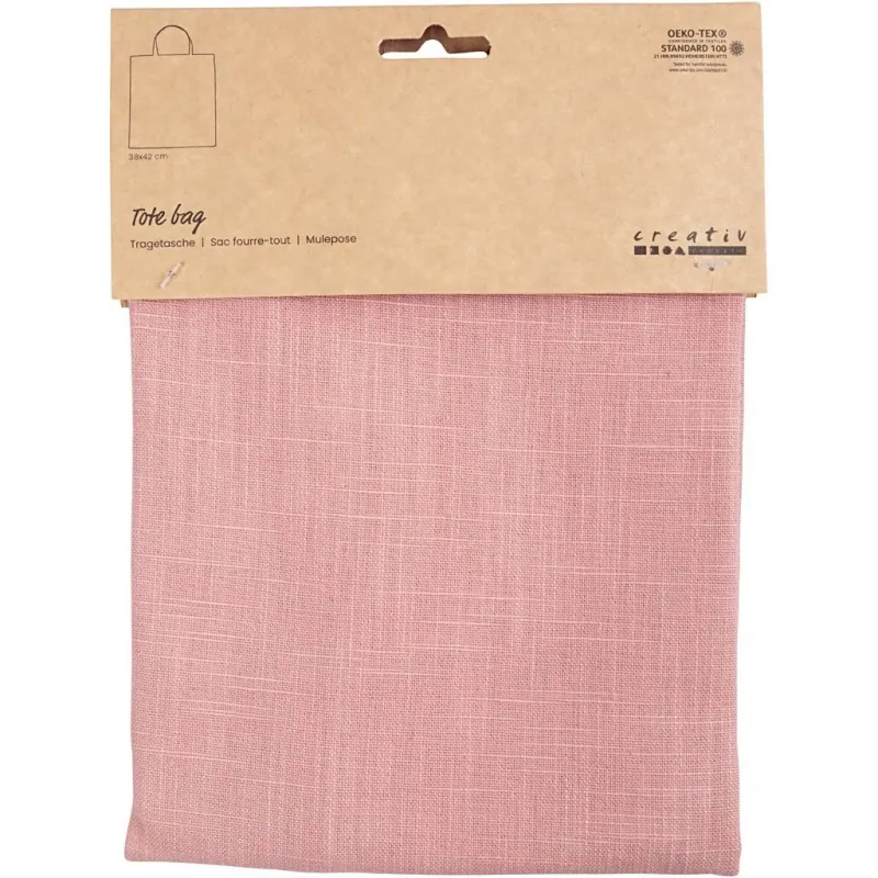 Stofftasche, Größe 38x42 cm, 185 g, Rosa, 1 Stk/ 1 Pck