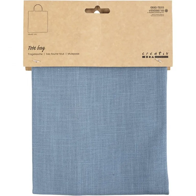 Stofftasche, Größe 38x42 cm, 185 g, Taubenblau, 1 Pck