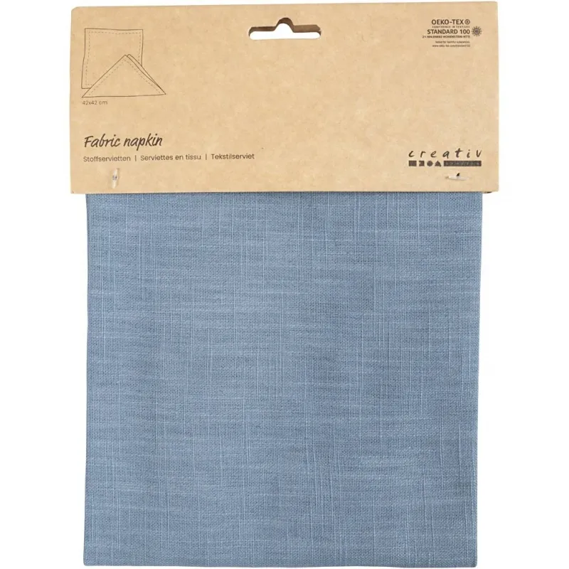Stoffservietten, Größe 42x42 cm, 185 g, Taubenblau, 2 Stk/ 1 Pck