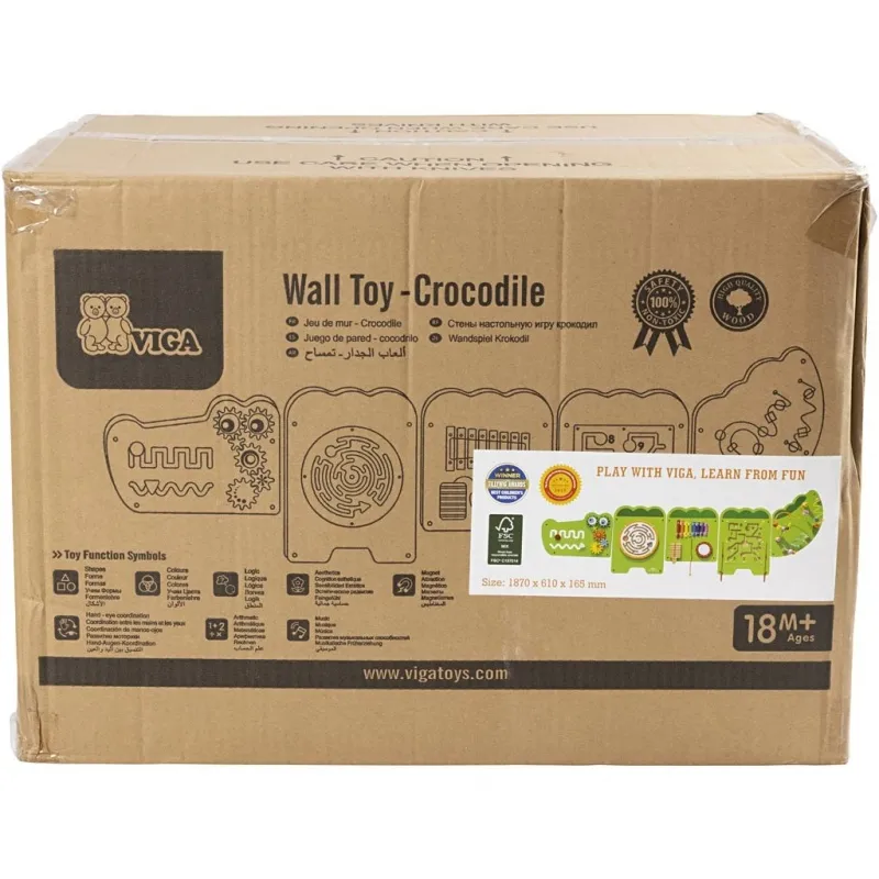 VIGA Wandspielzeug mit Krodilmotiv, Größe 187x61 cm, 1 Stk