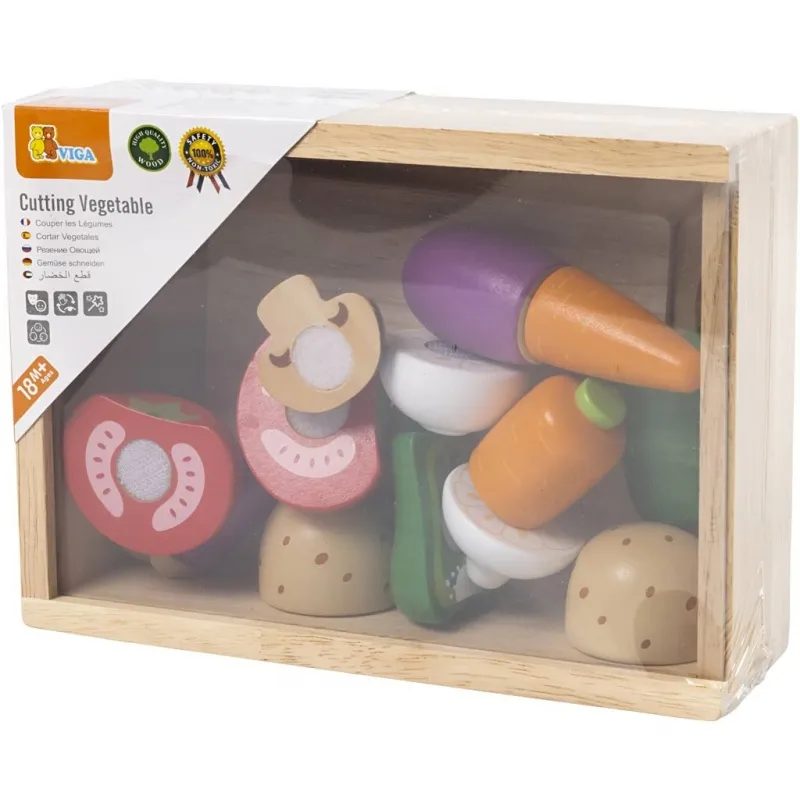 VIGA Gemüse-Set zum Schneiden, 16 Teile/ 1 Set