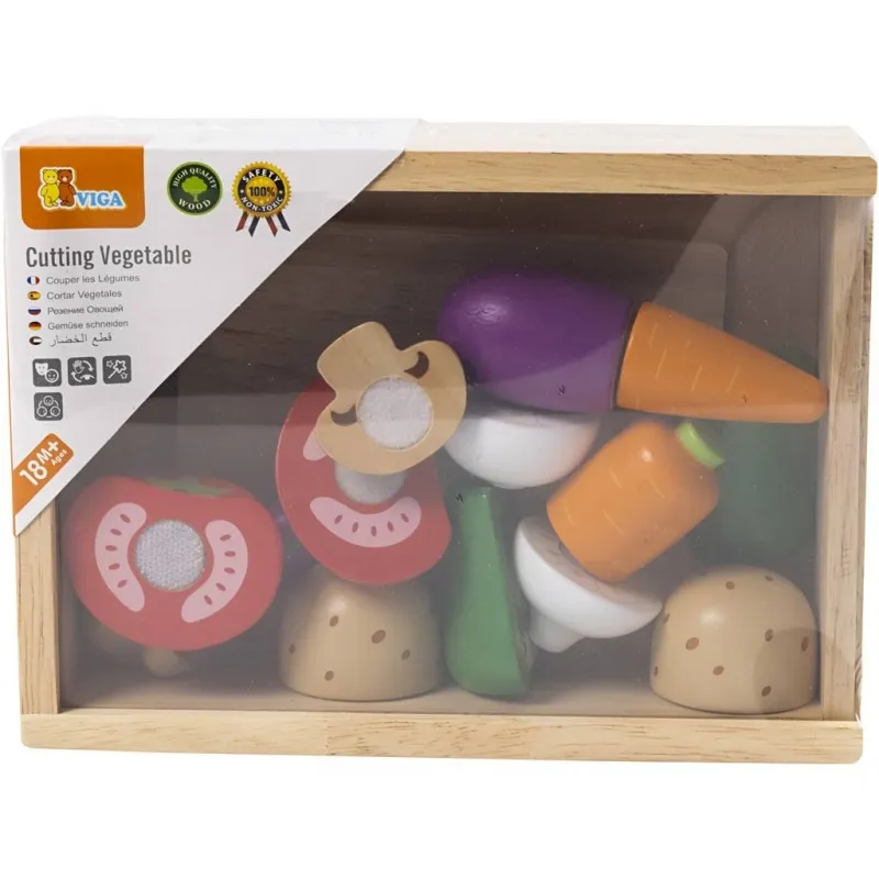 VIGA Gemüse-Set zum Schneiden, 16 Teile/ 1 Set
