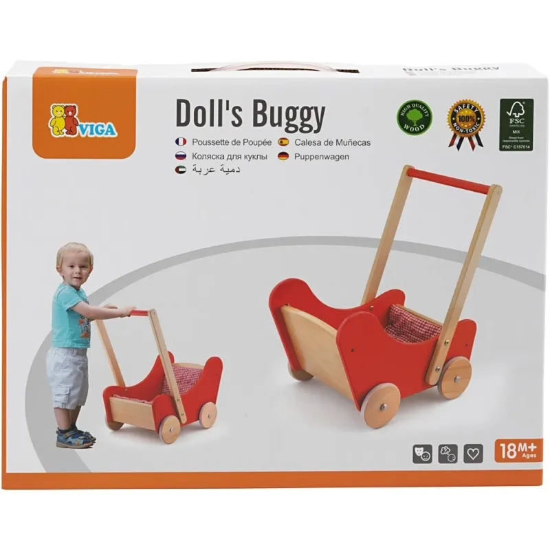 VIGA Puppenwagen, Größe 52x44x30 cm, 1 Stk