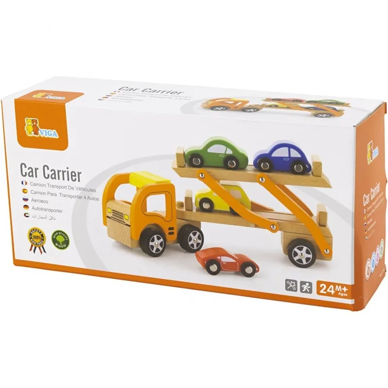 VIGA Spielzeug-Autotransporter, Größe 29x15x8 cm, 1 Stk