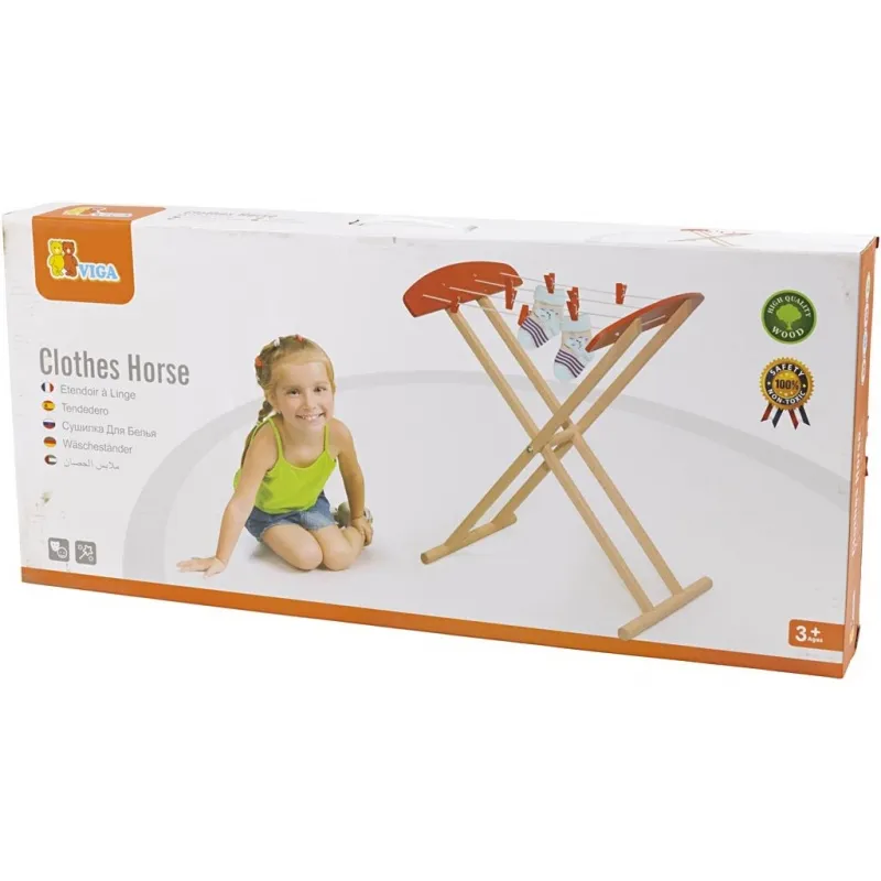 VIGA Spielwäscheständer, Größe 41x61x34 cm, 1 Stk