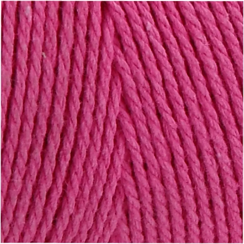 Macramé-Kordel, L 315 m, Dicke 1 mm, Dünne Qualität 12/12, Pink, 220 g/ 1 Knäuel