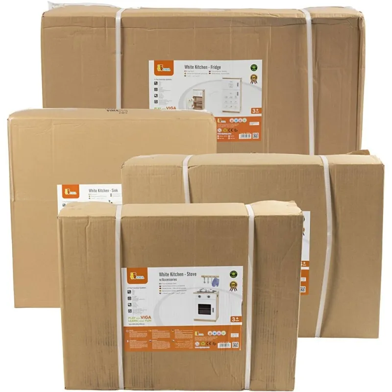 Viga Spielküche, H 55-79 cm, T 34 cm, B 40 cm, 4 Teile/ 1 Set