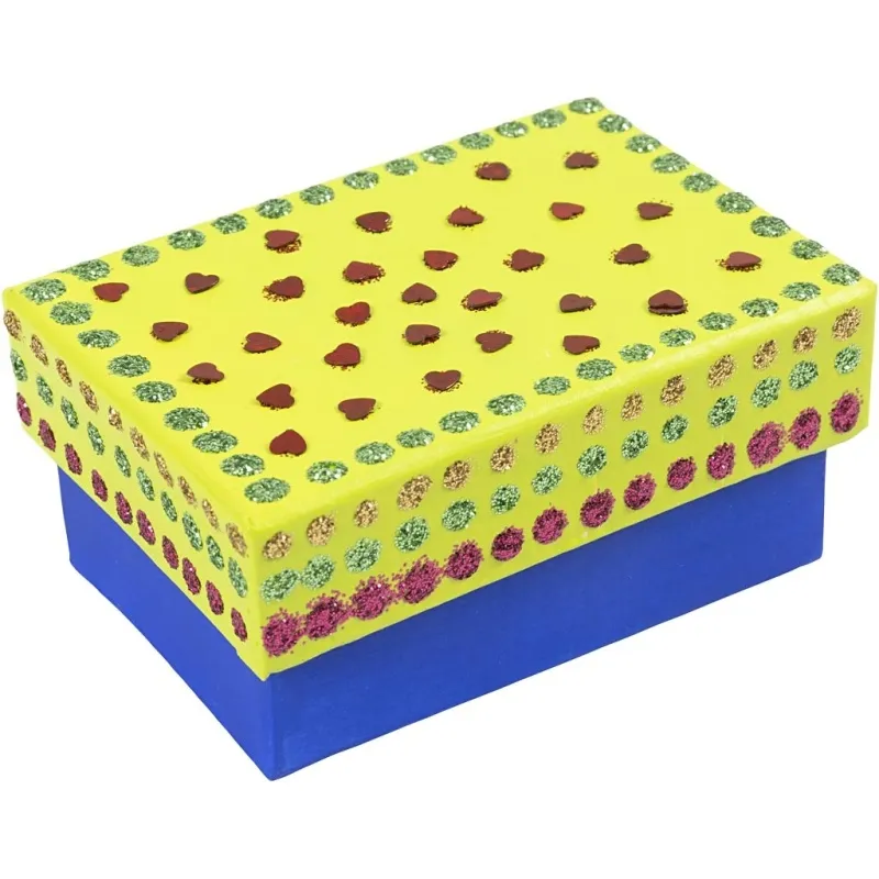 Rechteckige Schachteln, H 3,5+4,5+5,5+6,5 cm, Größe 7,5x5 + 9,5x7 + 11,5x8,5 + 14x11 cm, 4x4 Stk/ 1 Pck