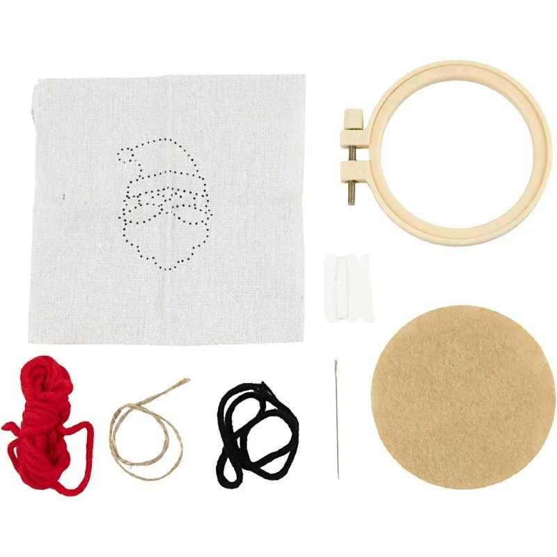 Mini Kreativ Set Sticken, Weihnachtsmann, 1 Pck