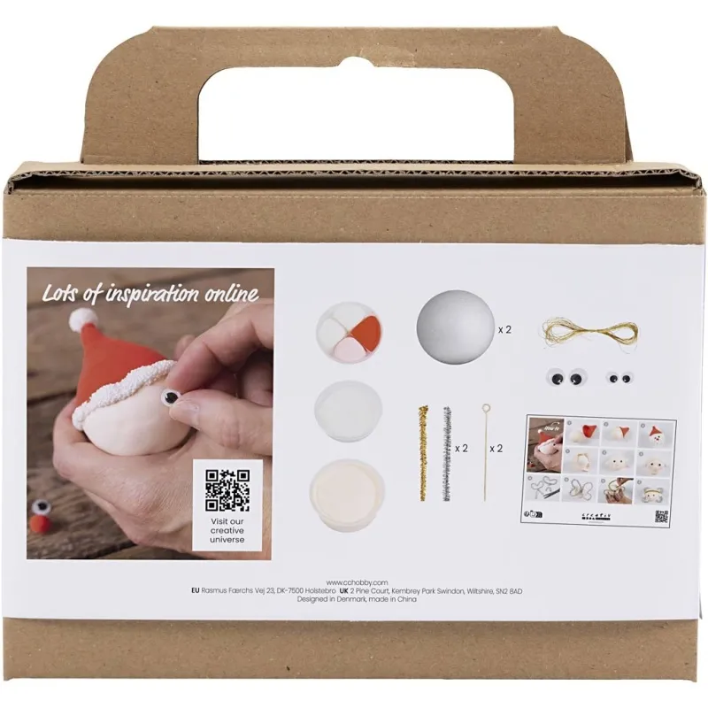 Mini Kreativ Set Weihnachtskugeln, Weihnachtsmann und Engel, 1 Pck