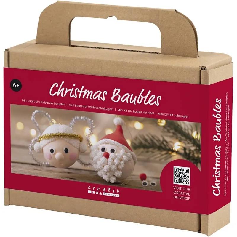 Mini Kreativ Set Weihnachtskugeln, Weihnachtsmann und Engel, 1 Pck
