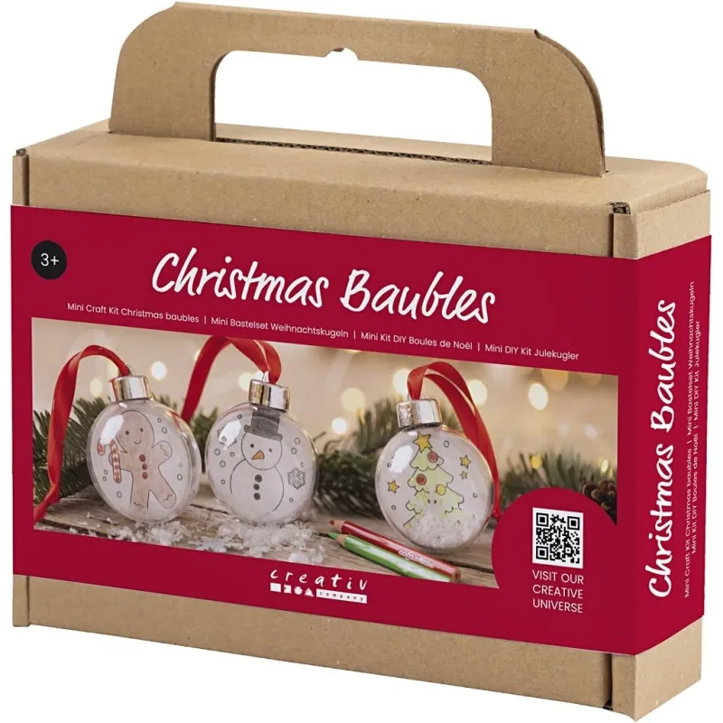 Mini Kreativ Set Christbaumkugeln, Zeichnungen, 1 Pck