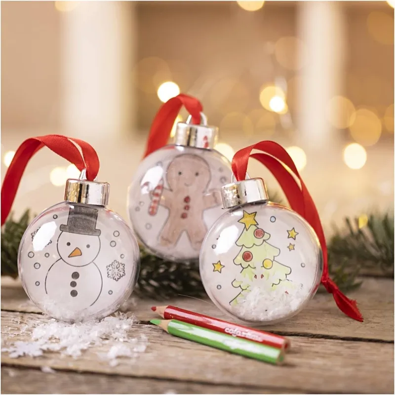 Mini Kreativ Set Christbaumkugeln, Zeichnungen, 1 Pck