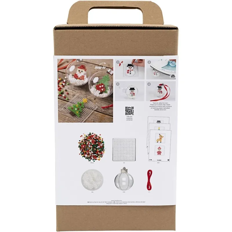 Kreativ Set Weihnachtskugeln, Perlen, 1 Pck