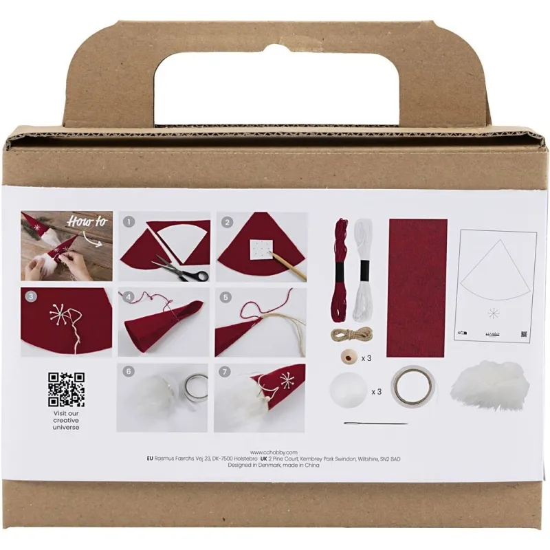 Kreativ Set Weihachtswichtel, Skandinavischer Weihnachtszwerg, 1 Pck