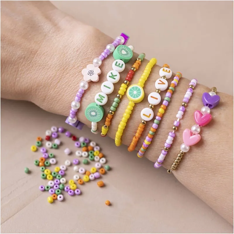 Mini Kreativ Mix Schmuck, Farbenfrohe Armbänder, 1 Pck