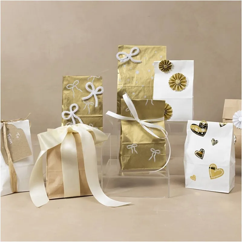Papiertüten, H 22,5 cm, Größe 6,5x11 cm, 50 g, Braun, 10 Stk/ 1 Pck