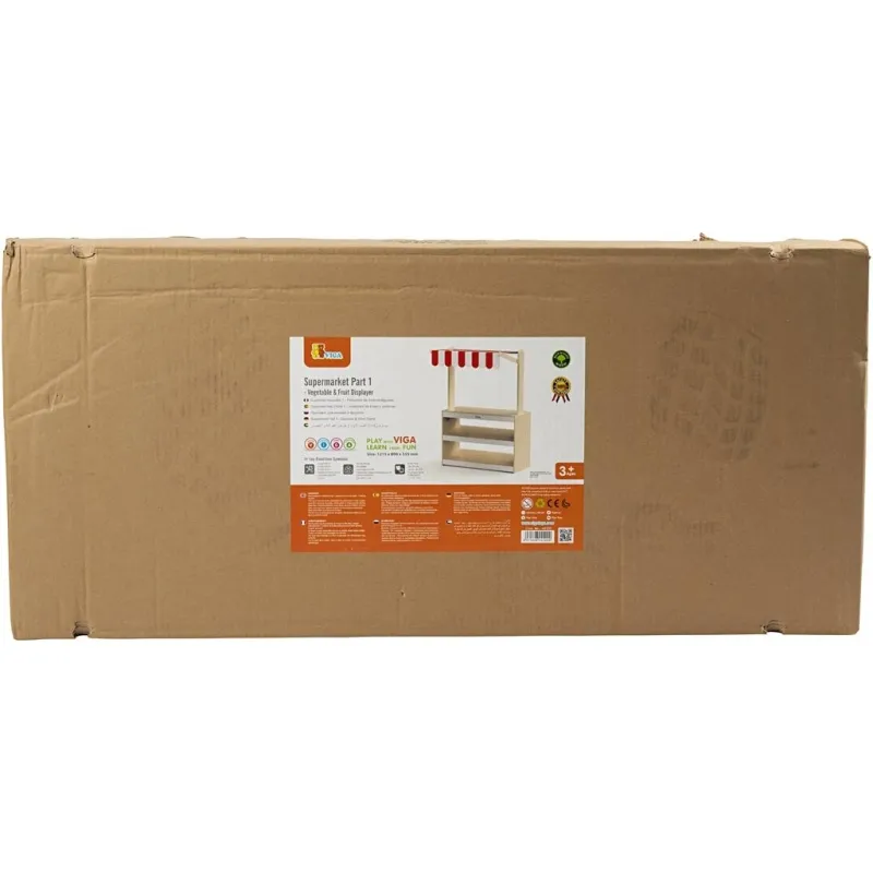 VIGA Marktstand mit Markise, H 122 cm, L 80, B 44 cm, 1 Stk