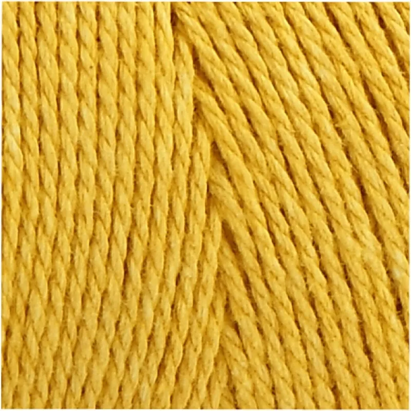 Macramé-Kordel, L 315 m, Dicke 1 mm, Dünne Qualität 12/12, Gelb, 220 g/ 1 Knäuel
