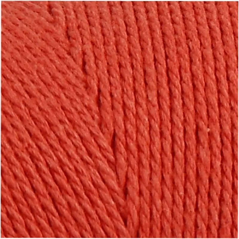 Macramé-Kordel, L 315 m, Dicke 1 mm, Dünne Qualität 12/12, Orange, 220 g/ 1 Knäuel
