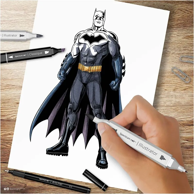 Kreativ Set Illustration, Batman: Helden & Bösewichte , Sortierte Farben, 1 Pck