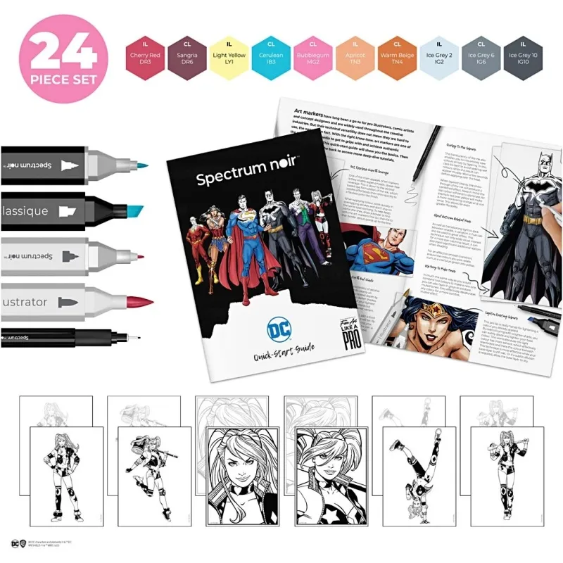 Kreativ Set Illustration, Harley Quinn, Sortierte Farben, 1 Pck
