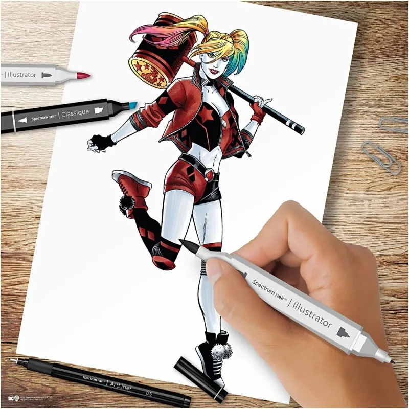 Kreativ Set Illustration, Harley Quinn, Sortierte Farben, 1 Pck