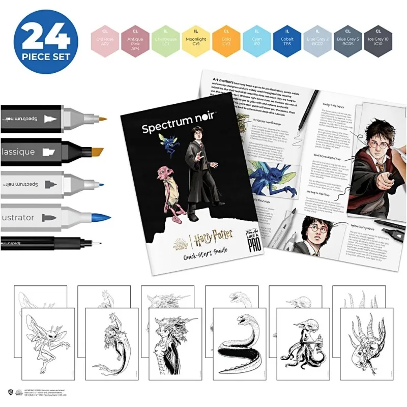 Kreativ Set Illustration, Harry Potter: Magische Kreaturen , Sortierte Farben, 1 Pck