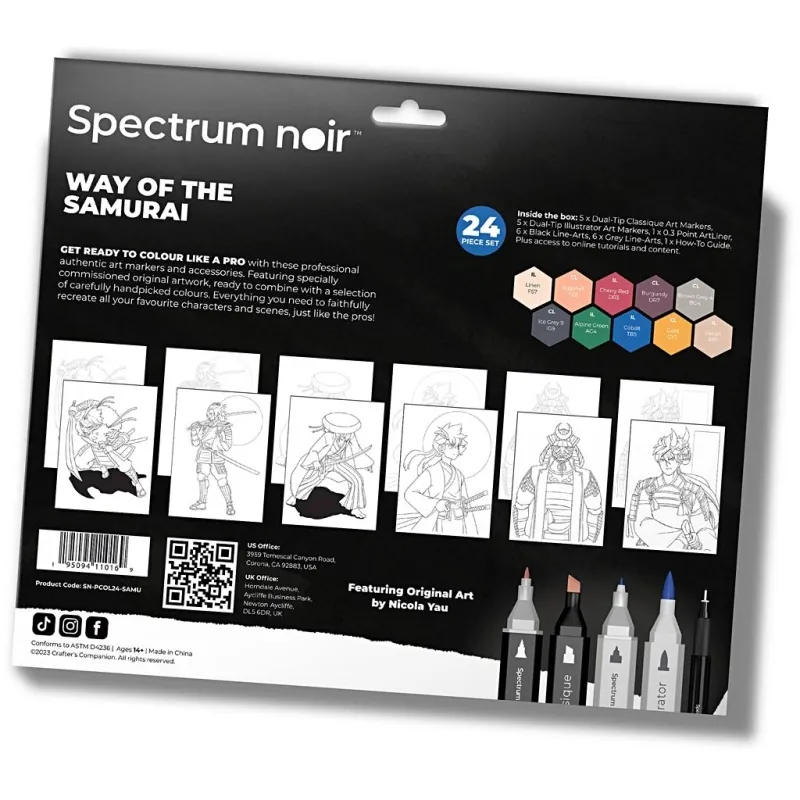 Kreativ Set Illustration, Weg des Samurai, Sortierte Farben, 1 Pck