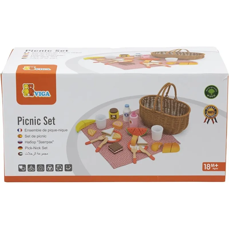 VIGA Picknick-Set, H 23 cm, L 25 cm, B 14,5 cm, 30 Teile/ 1 Pck