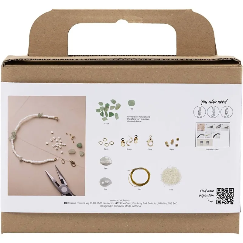 Mini Kreativ Set Schmuck, Halskette und Armband aus Aventurin-Quarz, 1 Pck