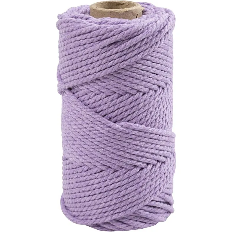 Makramée-Kordel, L 55 m, D 4 mm, Flieder, 330 g/ 1 Rolle