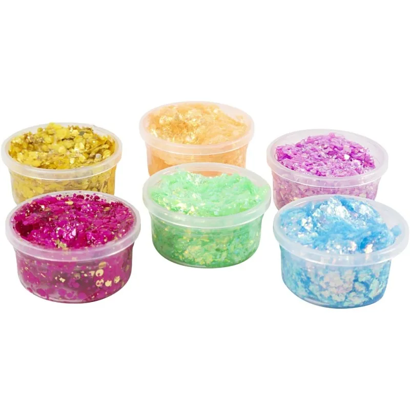 Glitter Clay, Fröhliche Farben, 6x20 g/ 1 Pck