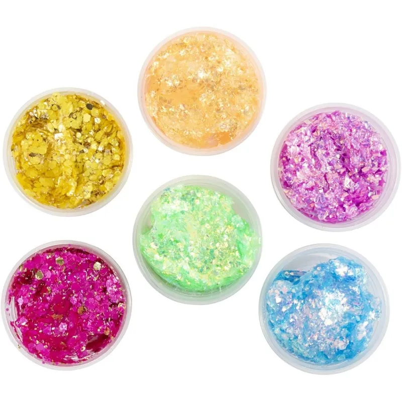 Glitter Clay, Fröhliche Farben, 6x20 g/ 1 Pck