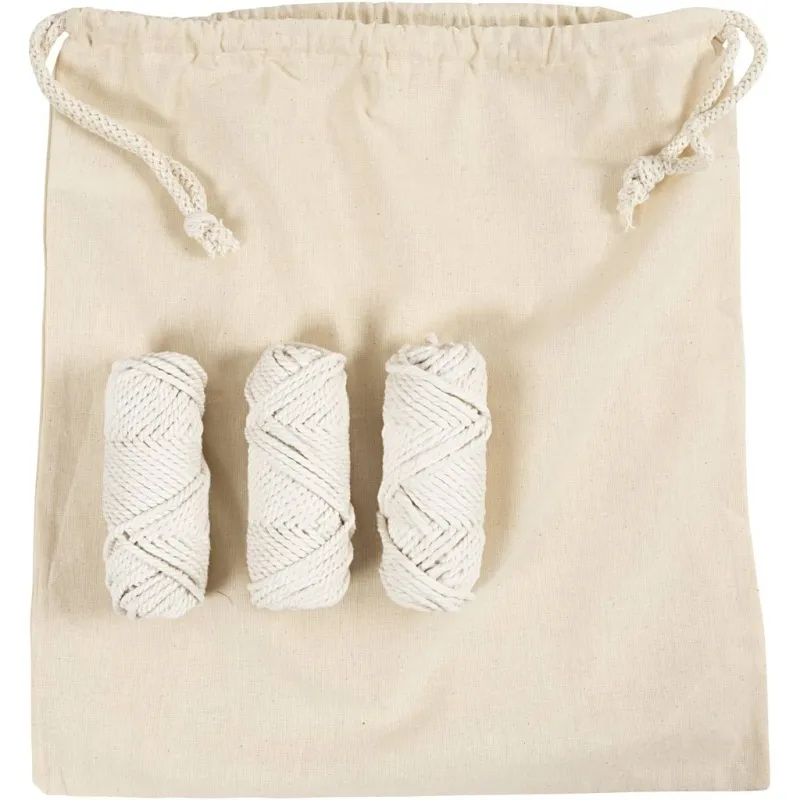Kreativ Set Makramée, Tasche, Weiß, 1 Pck