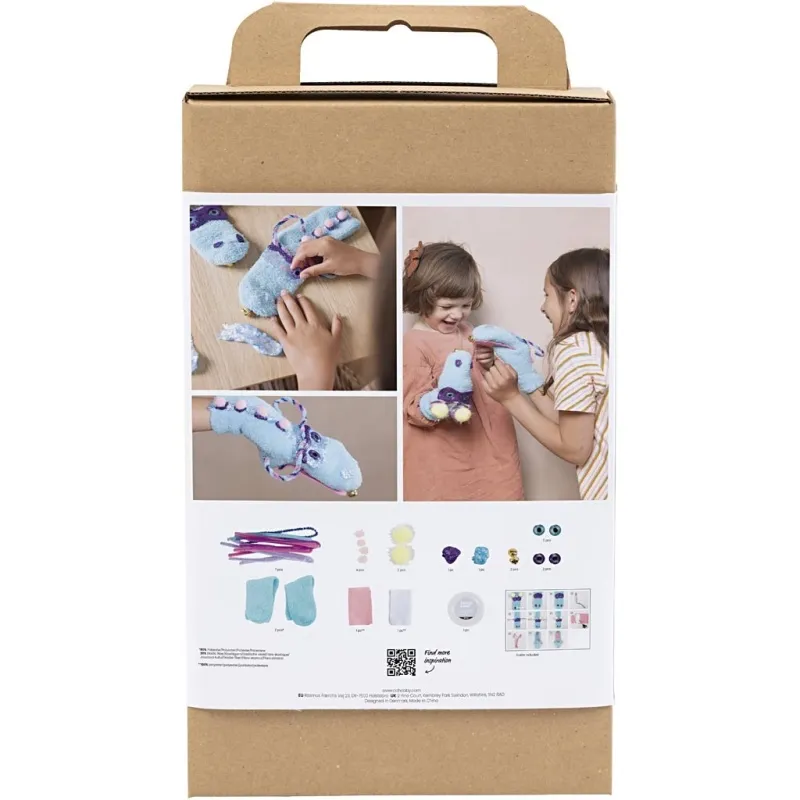 Kreativ Set Dekoration, Sockenmonster, Sortierte Farben, 1 Pck