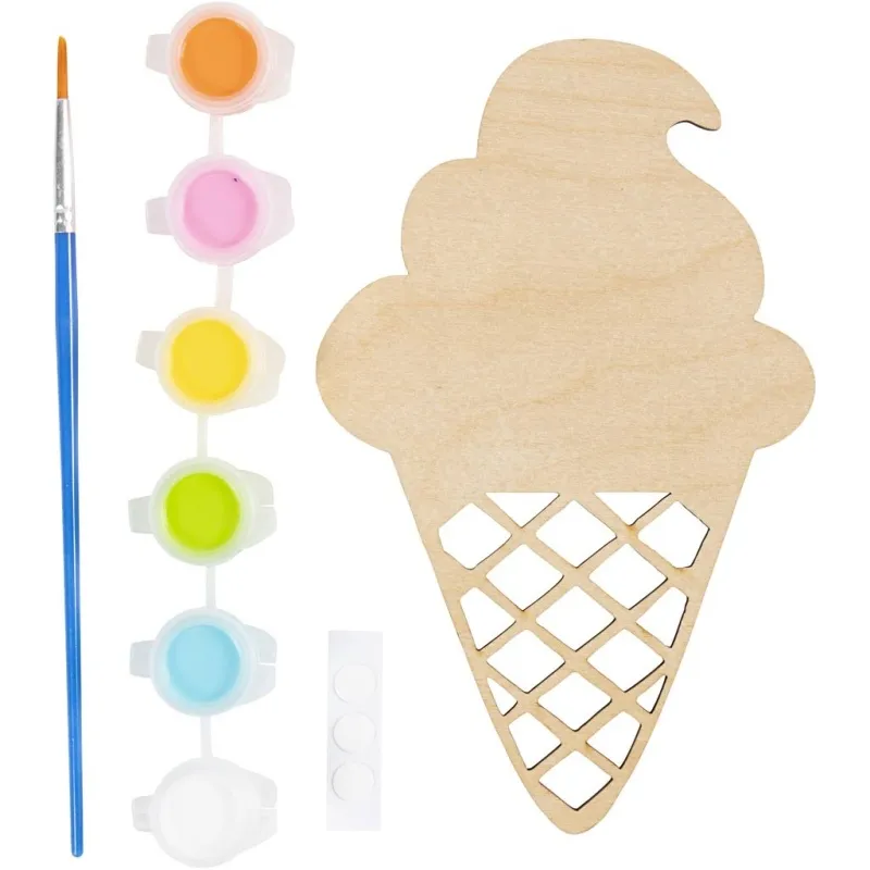 Mini Kreativ Set Malen, Eiswaffel, Sortierte Farben, 1 Pck