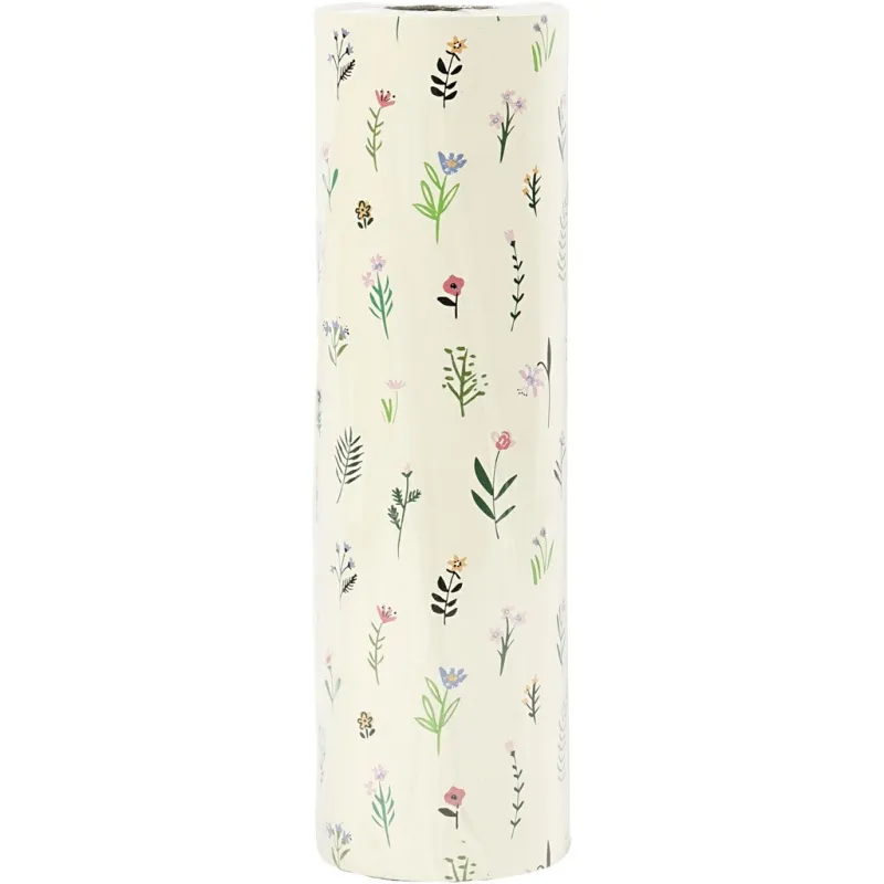 Geschenkpapier, Flora, B 50 cm, 80 g, 100 m/ 1 Rolle