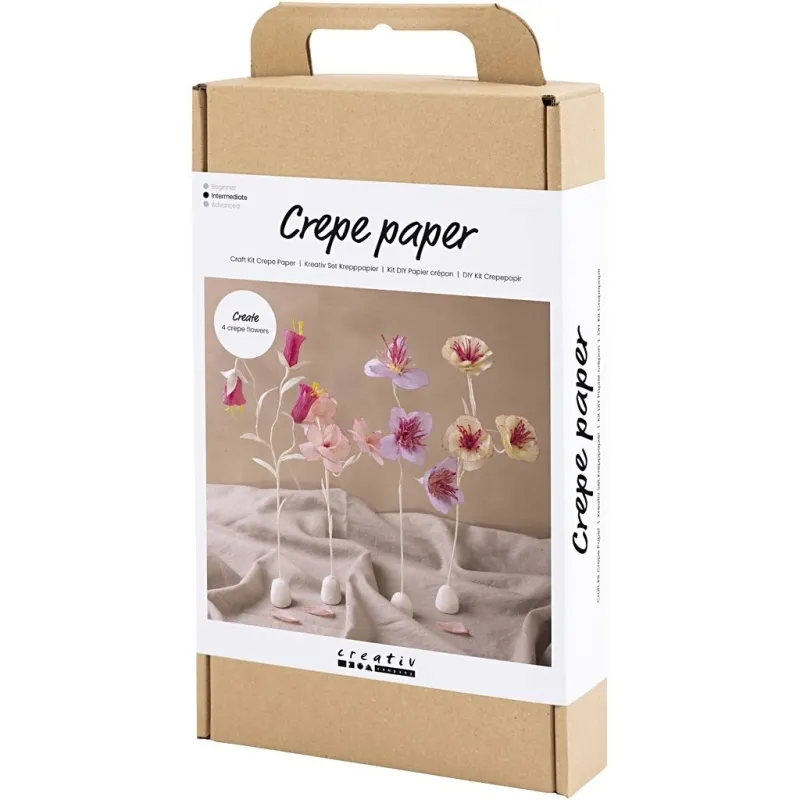 Kreativ Set Krepppapier, Blume, Pastellfarben, 1 Pck