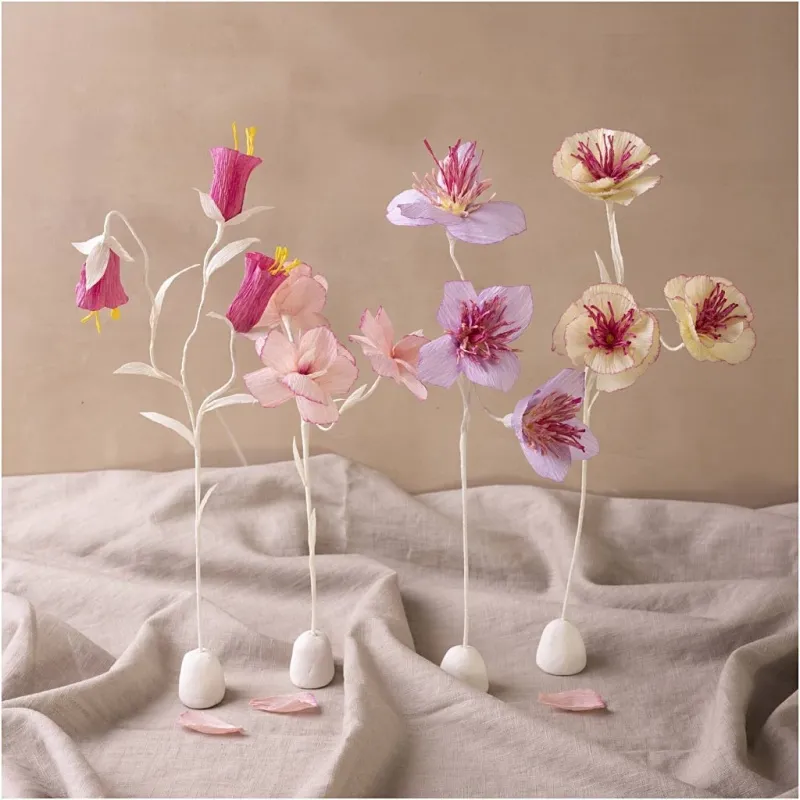 Kreativ Set Krepppapier, Blume, Pastellfarben, 1 Pck