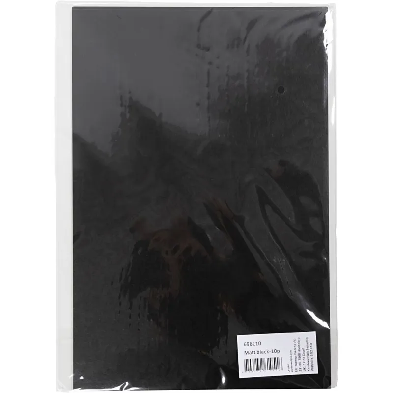 Plastikschrumpfplatten, A4, Schwarz, 10 Bl./ 1 Pck