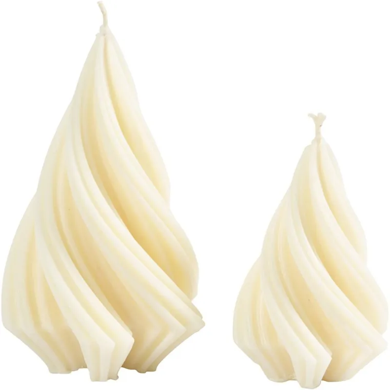 Silikonform, Weihnachtsbäume, H 8+11 cm, D 5+7 cm, 2 Stk/ 1 Pck