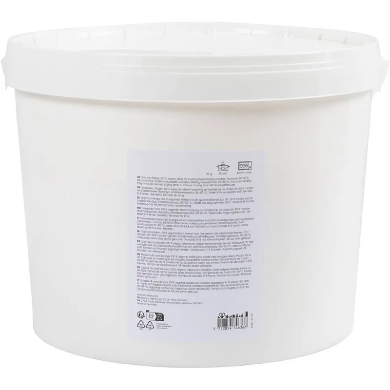Sojawachs, Für freistehende Kerzen, Creme, 5 kg/ 1 Pck