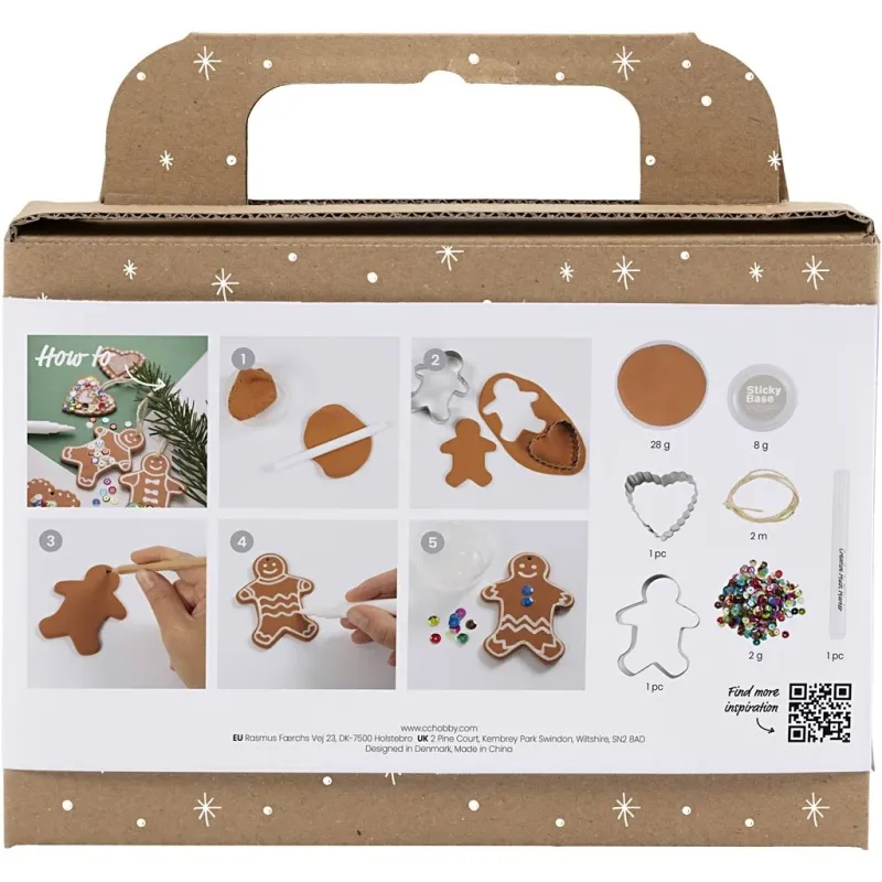 Kreativ Set Modellieren, Kleine Kuchenfiguren, Mittelbraun, 1 Pck